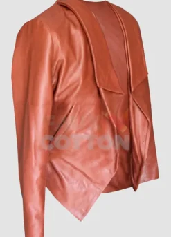 2 Broke Girls Caroline Channing Brown Leather Jacket