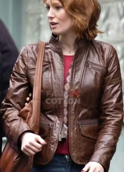 88 Minutes Kim Cummings Alicia Witt Brown Jacket