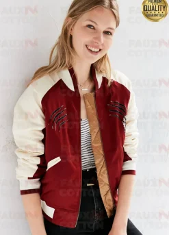 13 Reasons Why Jessica ( Alisha Boe ) Tiger Bomber Jacket