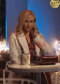 A Nashville Christmas Carol Vivienne Shearling White Coat