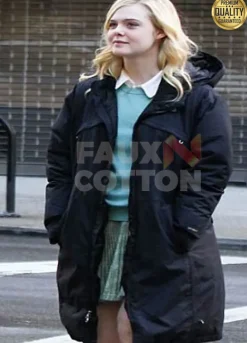 A Rainy Day in New York Ashleigh Black Cotton Coat With Hood