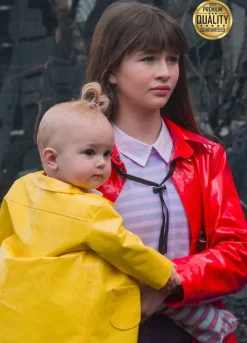 A Series Of Unfortunate Events Malina Weissman Red Leather Coat