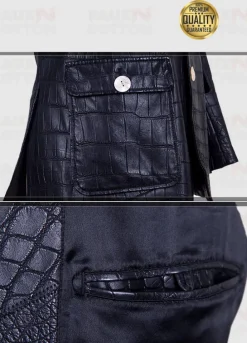 Alligator Skin Black Unisex Jacket