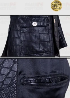 Alligator Skin Black Unisex Jacket