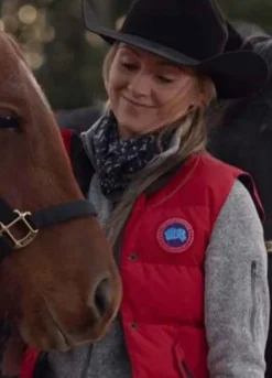 Amber Marshall Heartland S0 14 (Amy Fleming) Red Satin Vest