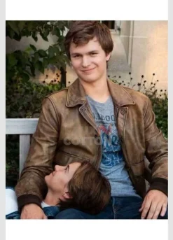 Ansel Elgort Fault in our Stars Bomber Jacket