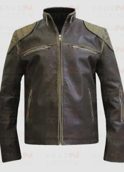 Antique Cafe Racer Leather Jacket