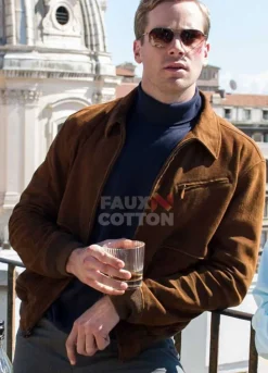 Armie Hammer Man from U.N.C.L.E ILLya Kuryakin Brown Jacket