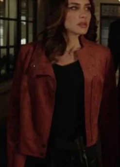 Arrow (Dinah Drake) Juliana Harkavy Brown Leather Jacket