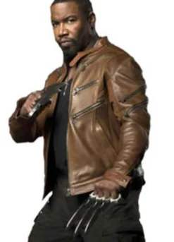 ARROW SEASON 2 (BEN TURNER) MICHAEL JAI WHITE BROWN LEATHER JACKET