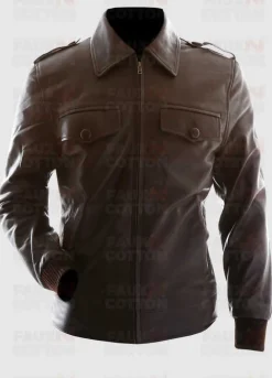 Avengers Chris Evans Brown Leather Jacket