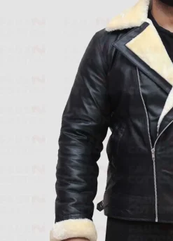 B3 Black Lambskin Bomber Leather Jacket