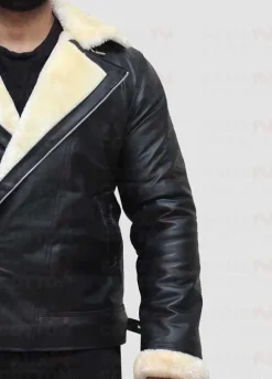 B3 Black Lambskin Bomber Leather Jacket
