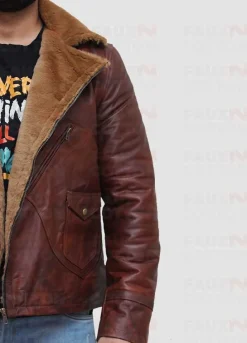 B3 Brown Lambskin Genuine Leather Jacket