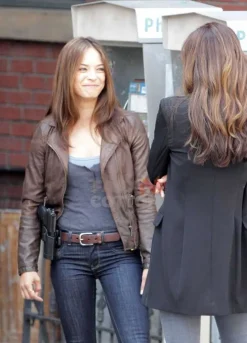 Beauty and the Beast Kristin Kreuk Brown Jacket