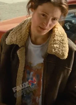 Beckett Vicky Krieps (Lena) Brown Leather Jacket