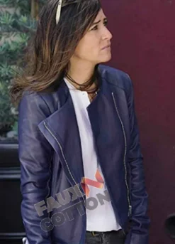 Better Things (Sam Fox) Pamela Adlon Blue Leather Jacket