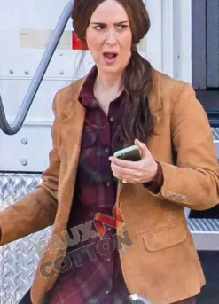 Bird Box Sarah Paulson (Jessica) Brown Suede Jacket