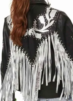 BIRDS OF PREY (HARLEY QUINN) MARGOT ROBBIE FRINGE LEATHER JACKET