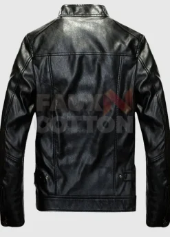 BLACK AIR FORCE FLIGHT MA-1 LEATHER JACKET