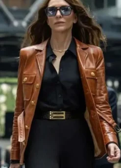 Black Bag 2025 Cate Blanchett Brown Jacket