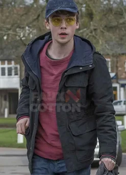 Black Mirror Alex Lawther Black Hoodie Jacket