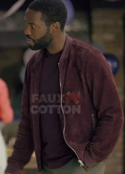 Black Mirror Yahya Abdul Mateen II Suede Jacket