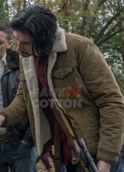 BlacKkKlansman Adam Driver (Flip Zimmerman) Shearling Jacket