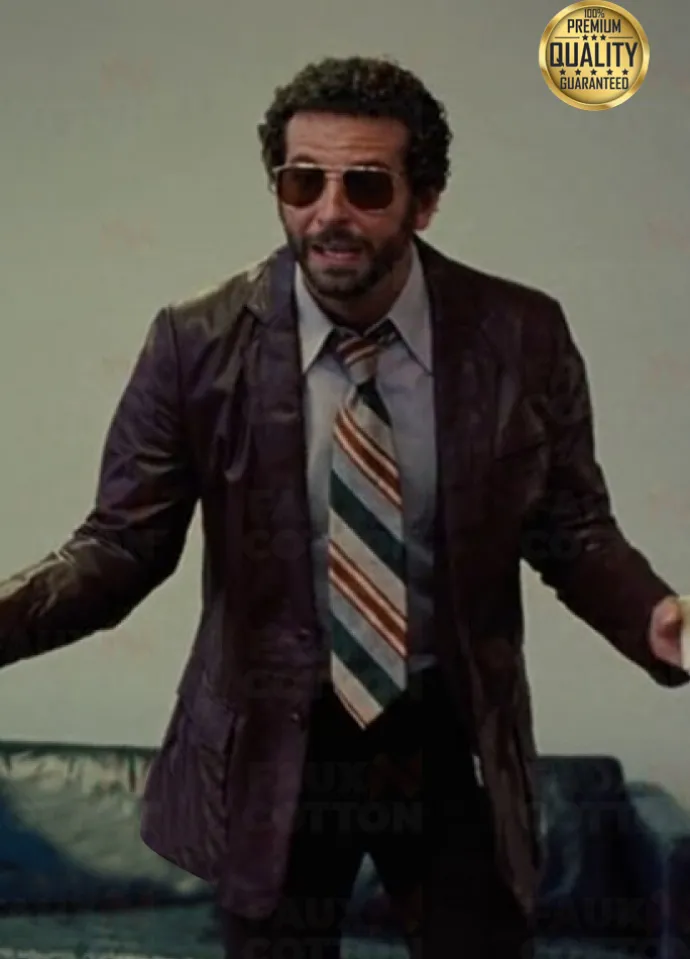 Bradley Cooper American Hustle Brown Leather Jacket