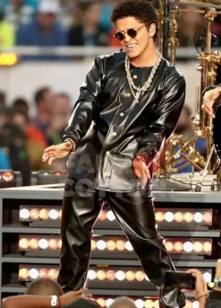 Bruno Mars Concert Black Leather Costume