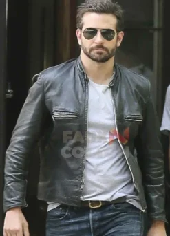 Burnt Bradley Cooper Black Leather Jacket