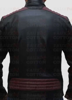 Cafe Racer Jacket With Maroon Stripes