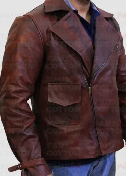 Captain America First Avenger Chris Evan Brown Leather Jacket