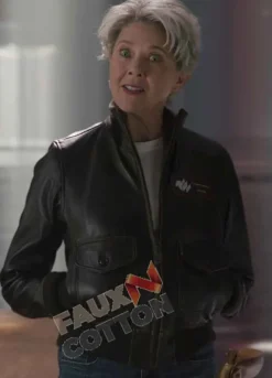 Captain Marvel (Wendy Lawson) Annette Bening Black Leather Jacket