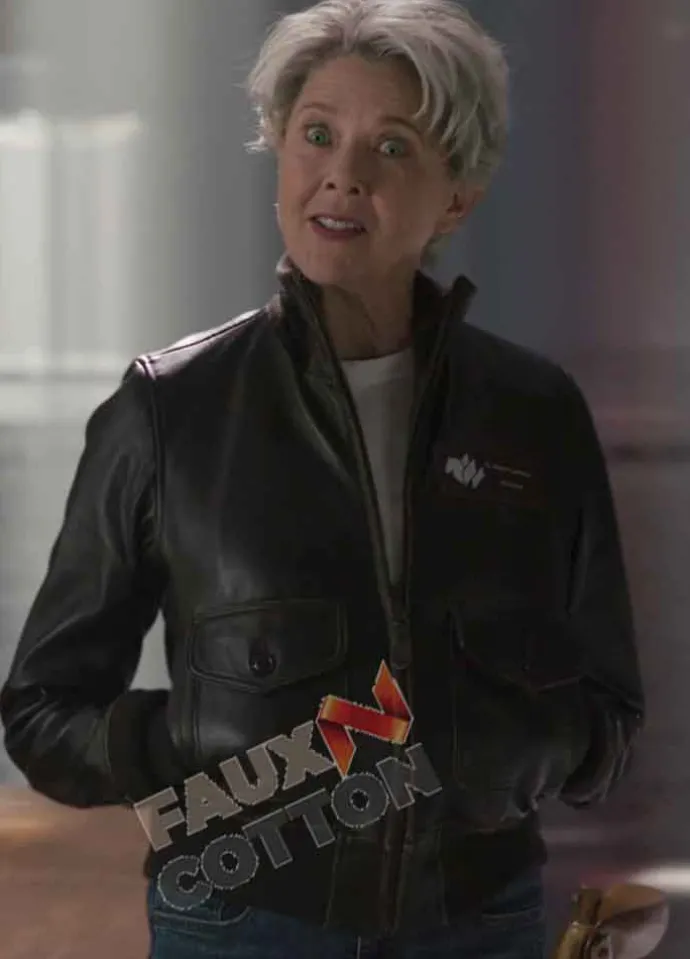 Captain Marvel (Wendy Lawson) Annette Bening Black Leather Jacket