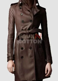 Castle Stana Katic Trench Leather Coat