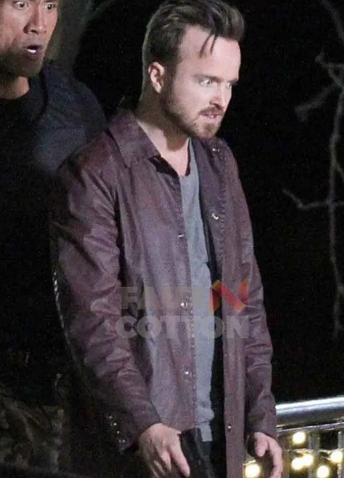 Central Intelligence Aaron Paul Leather Coat