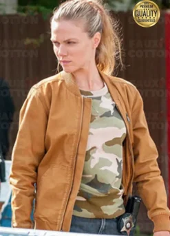 Chicago PD Tracy Spiridakos Brown Bomber Jacket