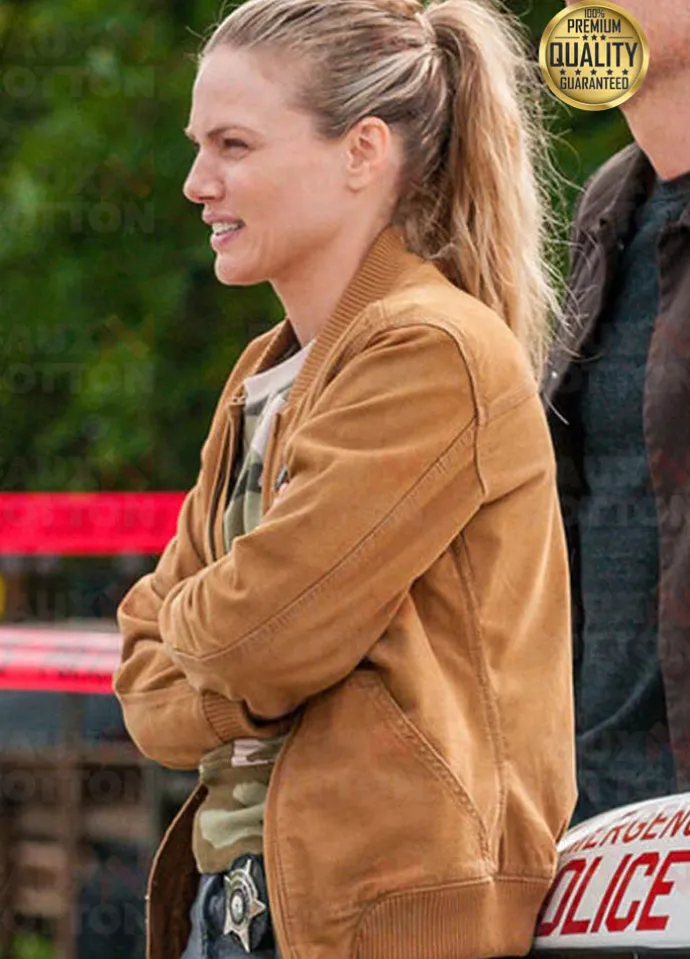 Chicago PD Tracy Spiridakos Brown Bomber Jacket