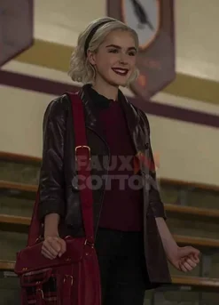 Chilling Adventures Of Sabrina Kiernan Shipka Leather Jacket