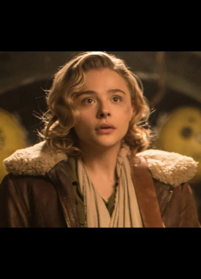 Chloë Grace Shadow in the Cloud Brown Aviator Jacket