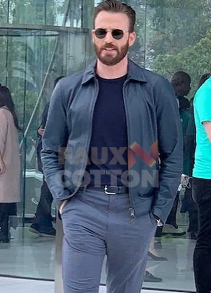 Chris Evans Apple Event 2019 Leather Jacket