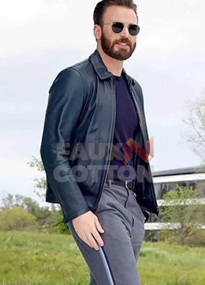 Chris Evans Apple Event 2019 Leather Jacket