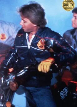 Cobra Kai 1984 Blue Leather Jacket
