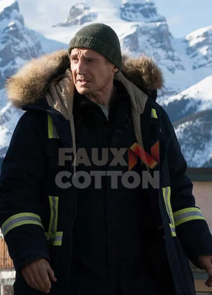 Cold Pursuit Liam Neeson Fur Jacket