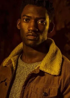 CURFEW (MICHAEL GARWICK) MALACHI KIRBY BROWN JACKET