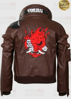 Cyberpunk 2077 Samurai Unisex Leather Jacket