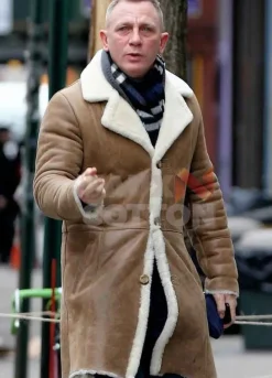 Daniel Craig Shearling Winter Coat