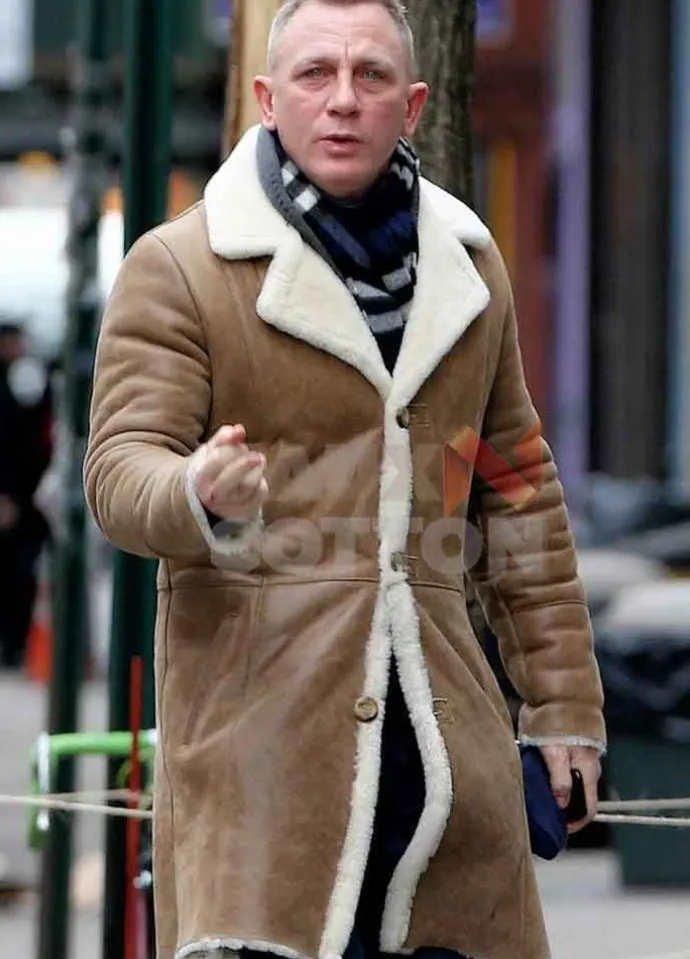 Daniel Craig Shearling Winter Coat