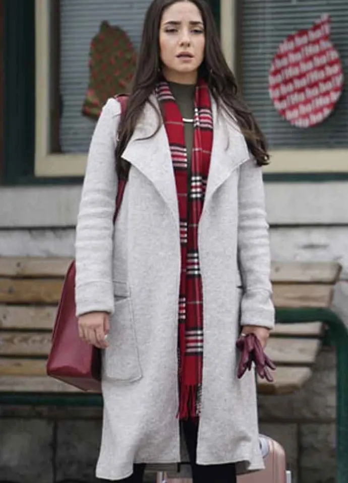 DASHING HOME FOR CHRISTMAS (EMILY) PANIZ ZADE WHITE WOOL COAT